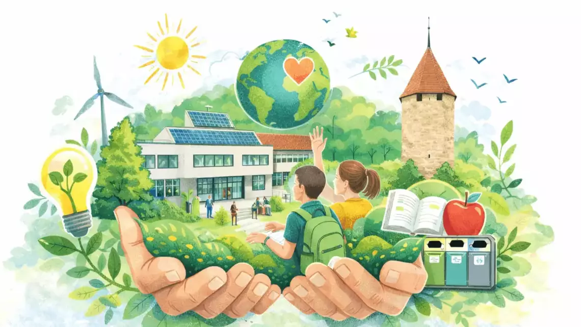 représentation schématique d'un engagement durable de la société