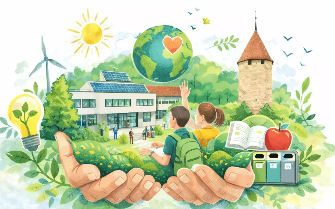 représentation schématique d'un engagement durable de la société